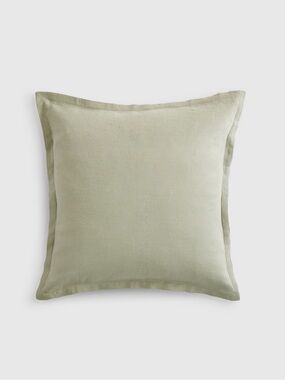Quince Linen Euro Pillow Cover in Willowleaf
